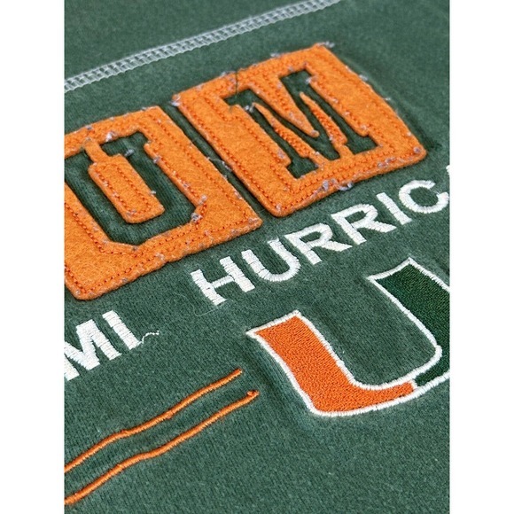 Y2K University Of Miami Hurricanes Short Sleeve Shirt Size XL Embroidered - Picture 3 of 4